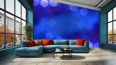 Blue bokeh background Wall mural