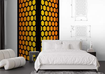 Cut out template for lamp Wall mural