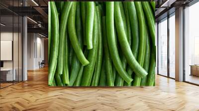 Fresh Green String Bean Pods Wall mural