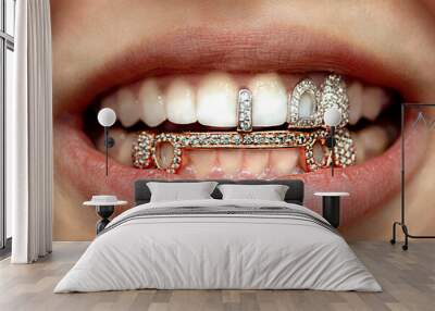 Grillz - Dental Jewelry  Wall mural