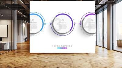 Vector Infographic label design template with icons and 5 options or steps. Can be used for process diagram, presentations, workflow layout, banner, flow chart, info graph. Wall mural