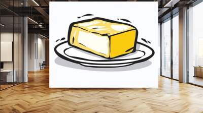 ai generative cartoon art butter Wall mural