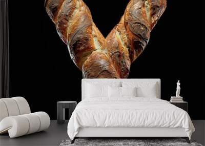 ai generative letter y shape bread Wall mural