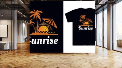 Summer  t shirt design Wall mural