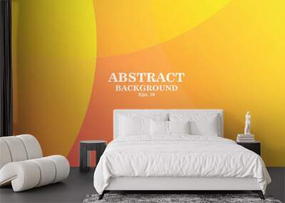 Abstract geometric orange morning backgrounds were also suitable for the social media, website, banner, poster. Wall mural