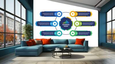 Modern Diagram Business Infographic Template Wall mural