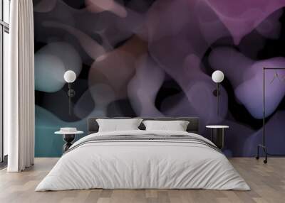 Abstract colorful gradient smoke background illustration. 3D rendering smoke with soft shape illustration. Wall mural