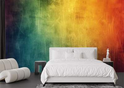 abstract grunge rainbow colored Wall mural