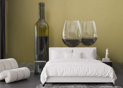 Red wine on background scene  Wall mural