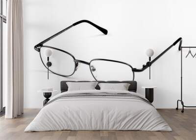 glasses isolated on white background Wall mural