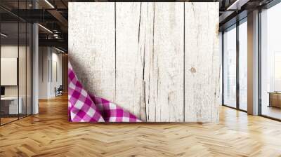 kitchen table with pink dishcloth Wall mural