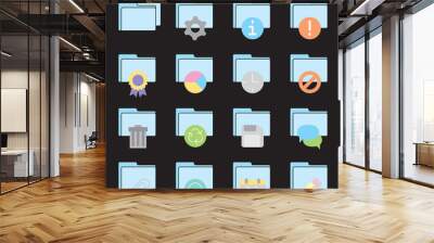 flat folder icons vol 2 Wall mural