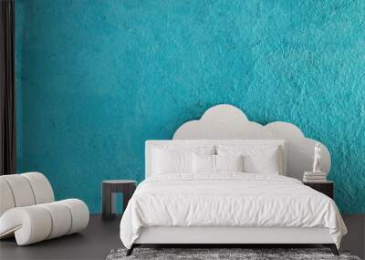 sky background horizontal with two clouds Wall mural