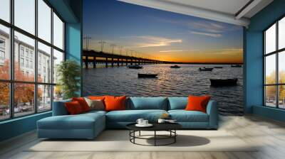 Atardecer junto al puente, Huelva Wall mural