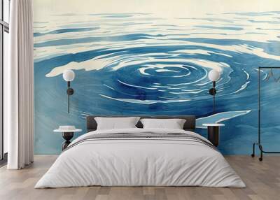 ripples in water, soft organic patterns and shapes. modern print on rag paper Wall mural