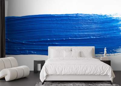 blue paint texture isolated on transparent background Wall mural