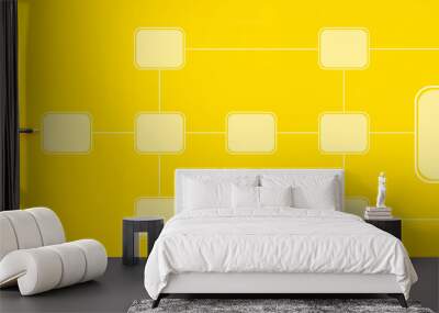 Scheme of hierarchy management of corporate and processing management.Business process and workflow automation with flowchart.  Wall mural