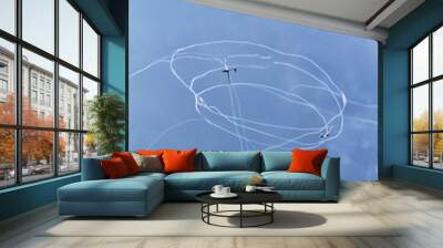 Two gliders drawing white traces in the sky Wall mural