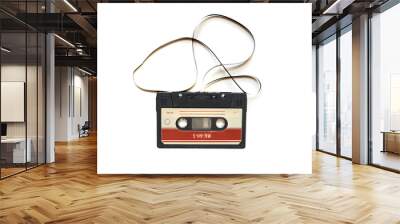 retro or vintage audio cassette tape isolated Wall mural