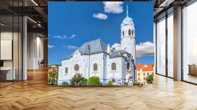 Blue church in Bratislava - Church of St. Elizabeth Wall mural