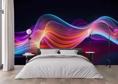 Colorful abstract 3D waves of fluid neon liquid
 Wall mural