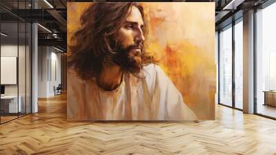 Jesus Christ painting style Wall mural