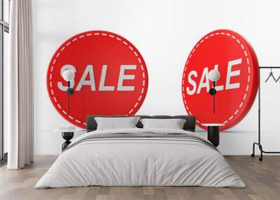 sale icon isolated on transparent Wall mural