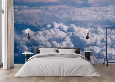 Blue sky with clouds, clouds in the sky Wall mural