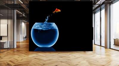 goldfish jumping out of the water Wall mural