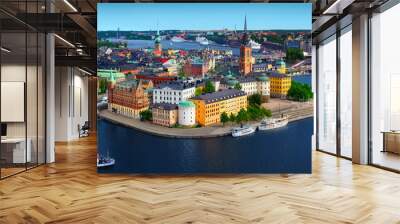 panorama of stockholm, sweden Wall mural