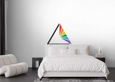 prism and rainbow vector Wall mural