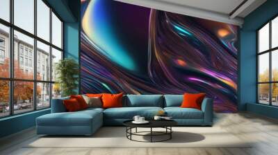 Abstract background with bright colorful swirls creating a sense of movement and depth, perfect for design and creativity. Wall mural