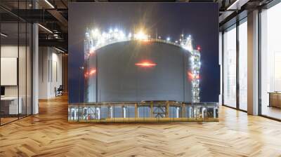 LNG gas storage tanks at the gas terminal in Swinoujscie, Poland Wall mural