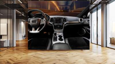 Modern luxury car Interior,travel concept Wall mural