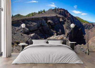 Volcanic remains on the Island of La Palma in the Canary Islands Spain Wall mural