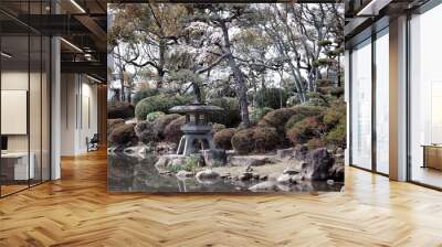 Osaka Castle Garden Landscape Wall mural