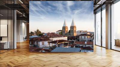 stonetown zanzibar roof-top view over city Wall mural