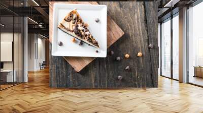 turtle cheesecake slice Wall mural