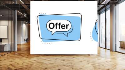 Limited offer sticker set. Shopping and marketing set Wall mural