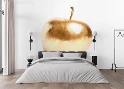 Golden apple of discord, isolated on white background Wall mural