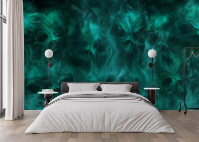 banner with ghost skulls. illustration horror background with a mist like ghost skulls Wall mural