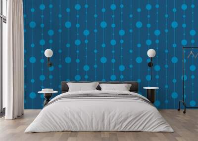 A blue seamless retro wallpaper design Wall mural