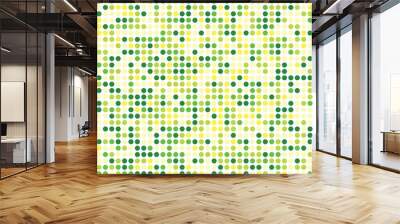 Abstract green dotted vector background pattern Wall mural