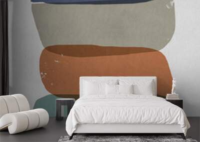 An abstract mid century style art poster print Wall mural