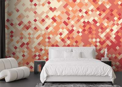 An abstract pixel art style vector background Wall mural