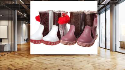 children's winter boots Wall mural