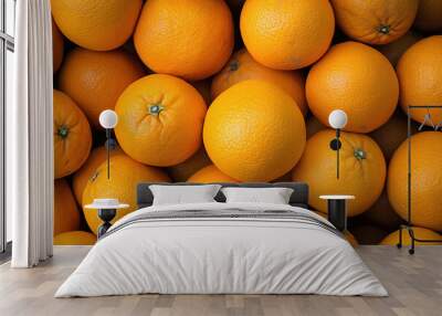 close up of oranges, No rhyme nor reason day on 1st September Wall mural