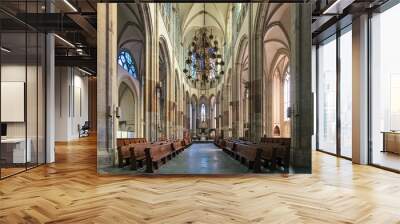 Utrecht, Netherlands. Interior of Utrecht Cathedral (St. Martin's Cathedral, Dom Church). The construction of the current Gothic building was started in 1254. Wall mural