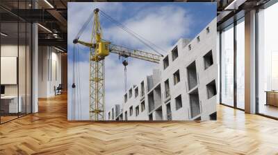 construction yard with crane Wall mural