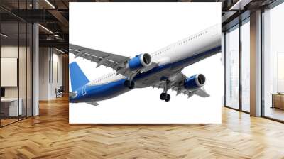 Passenger aircraft isolated on white background with clipping path Wall mural